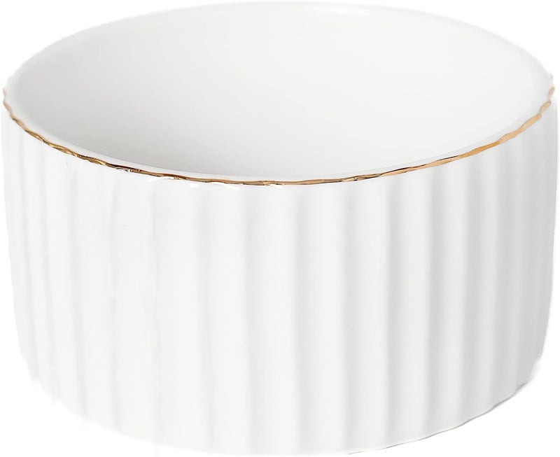 CROWNOS Paper Clip Holder for Desk Ceramic Paperclip Holders, Office Desktop Paperclips Binders Dispenser Organizer, White - Image 1